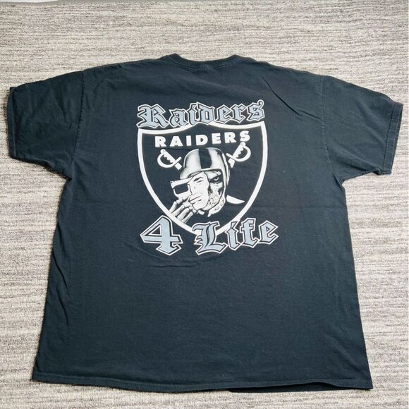 Oakland Raiders Men T-shirt 2XL Black (Pre-owned) - Picture 5 of 7
